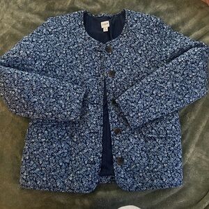 JCREW Floral Quilted Jacket NWOT